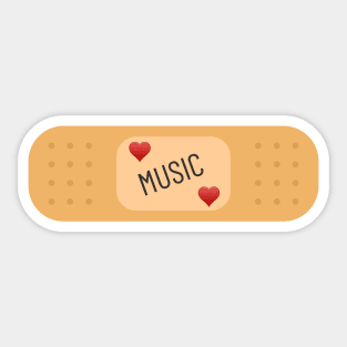 Music patch, music bandaid Sticker